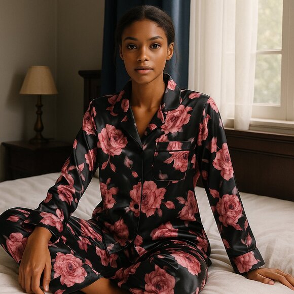 Victoria’s Secret 100% Silk Satin Pajama Set – XS - Picture 1 of 5